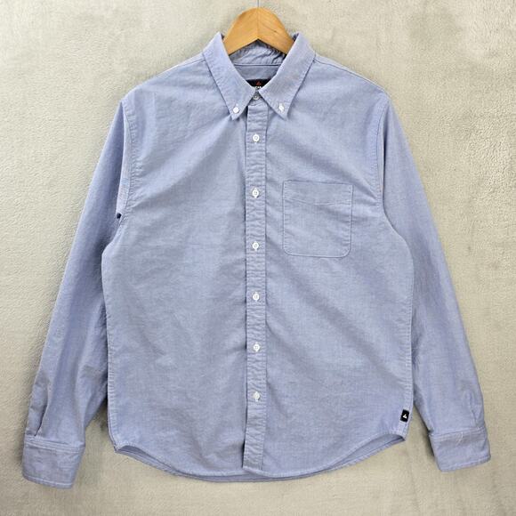 American Giant Supima Oxford Shirt Mens Medium Button Down Chambray Long Sleeve - Picture 1 of 10